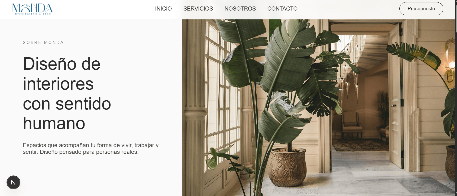 Sitio web de interiorismo